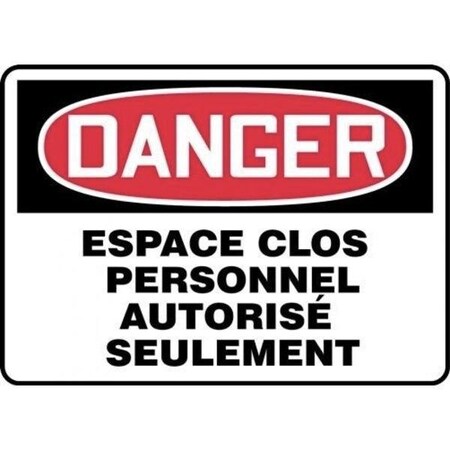 Accuform OSHA DANGER SAFETY SIGN CONFINED FRMCSP140XL FRMCSP140XL